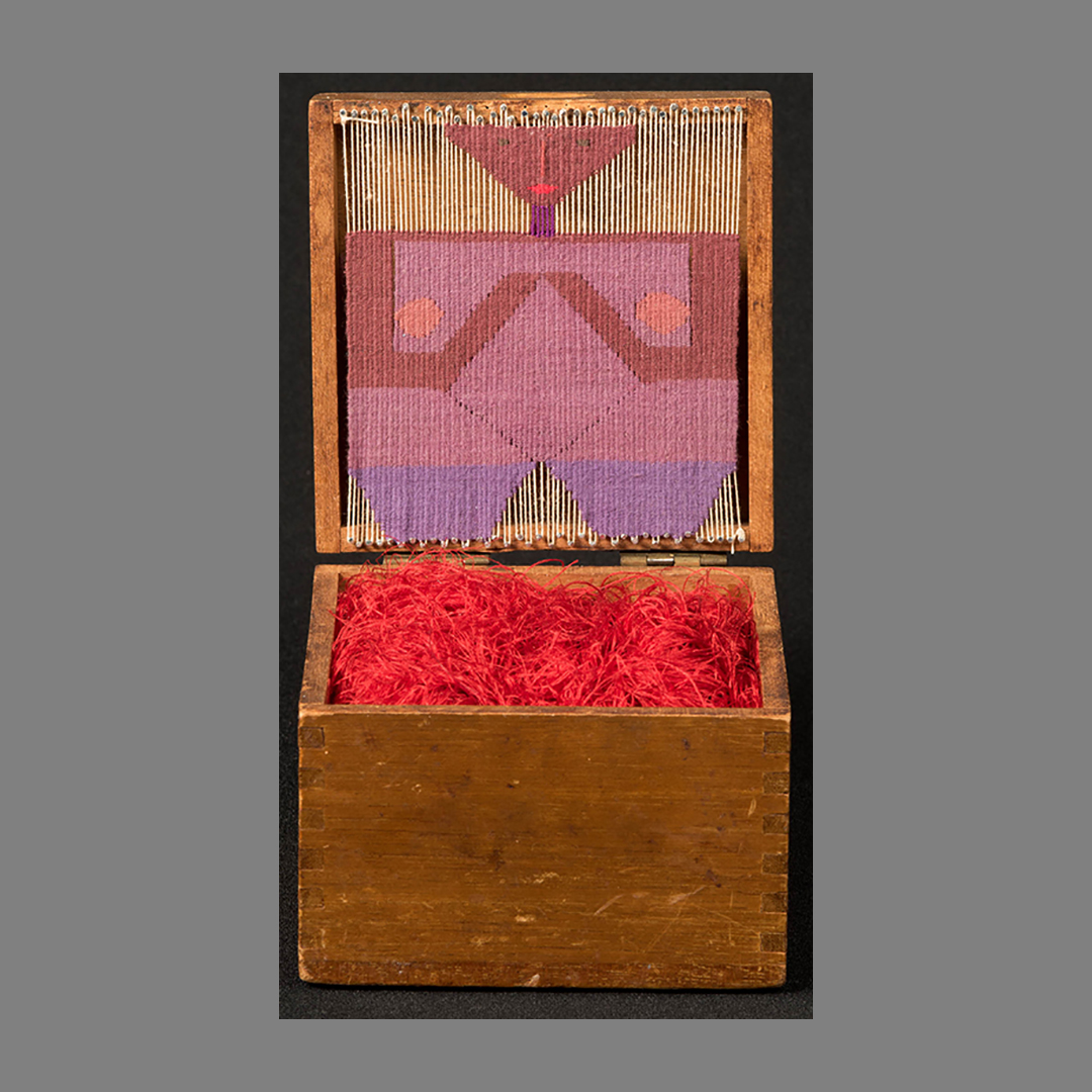 Silk and Cotton Thread, Wood Box, 8" x 4" x 4-1/2"