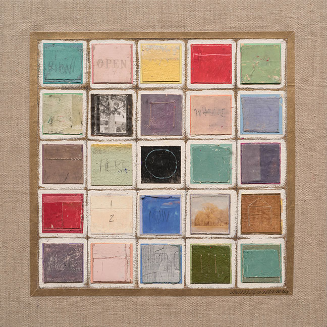 Oil , Paper, Canvas, Photograph on Linen, 12 x 12" 