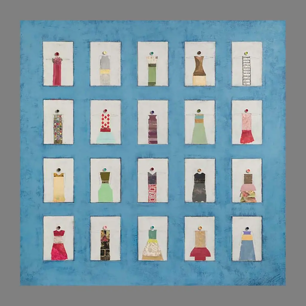 Oil, Mixed Media, Found Objects on Panel, 48" x 48" x 1/2